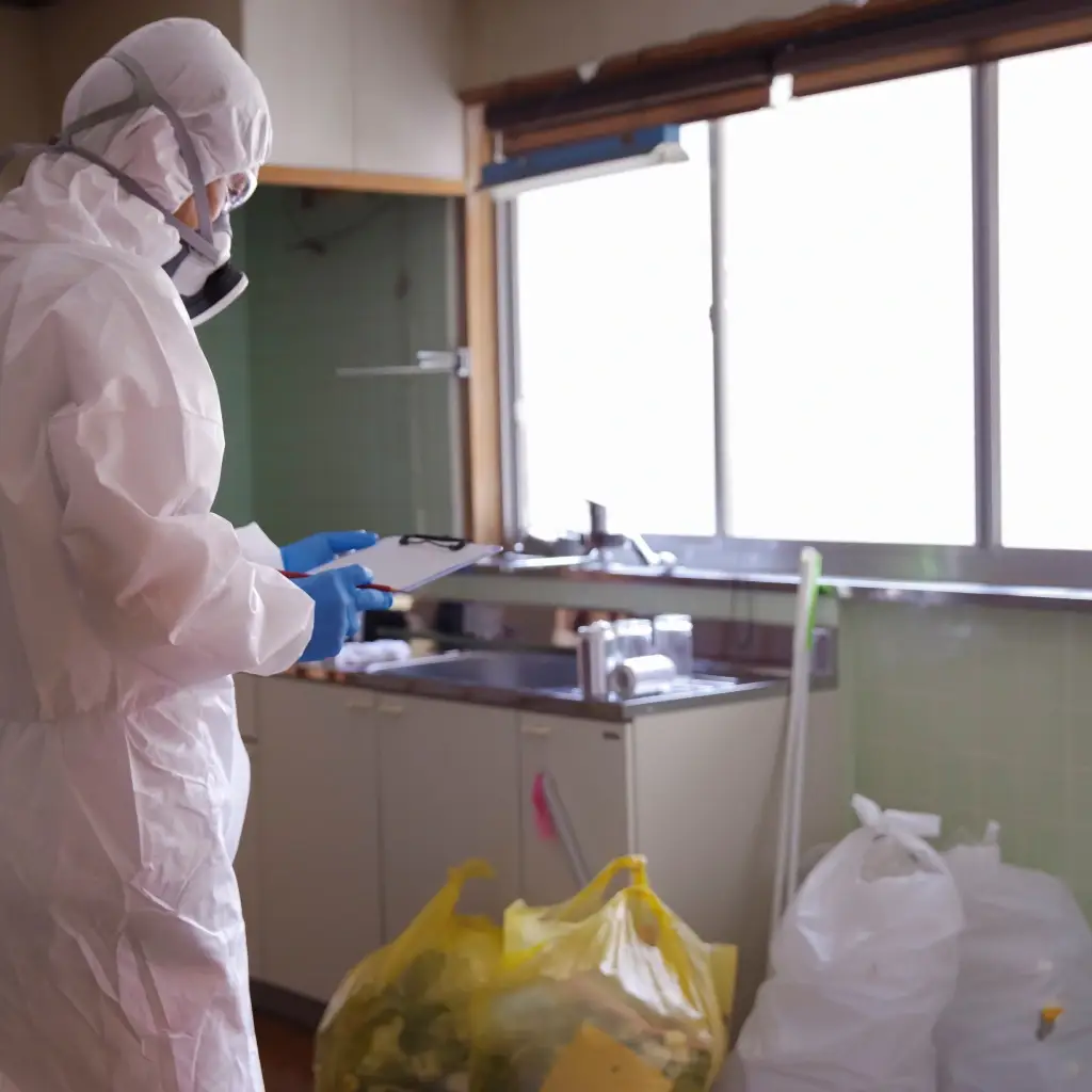 Trauma cleaning and biohazard technician
