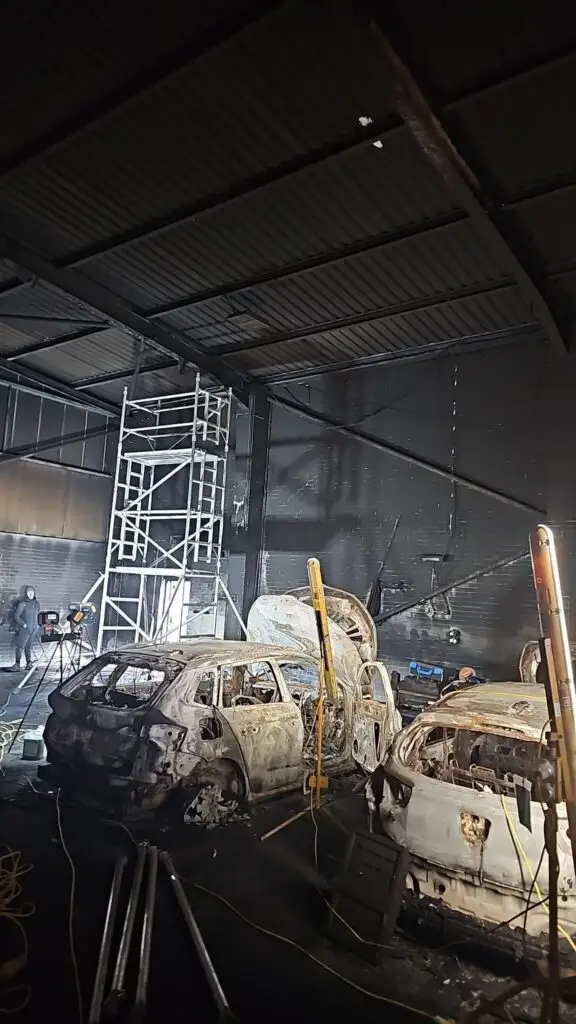 Fire damaged commercial unit.