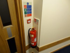 Keep access to fire extinguishing equipment completely clear