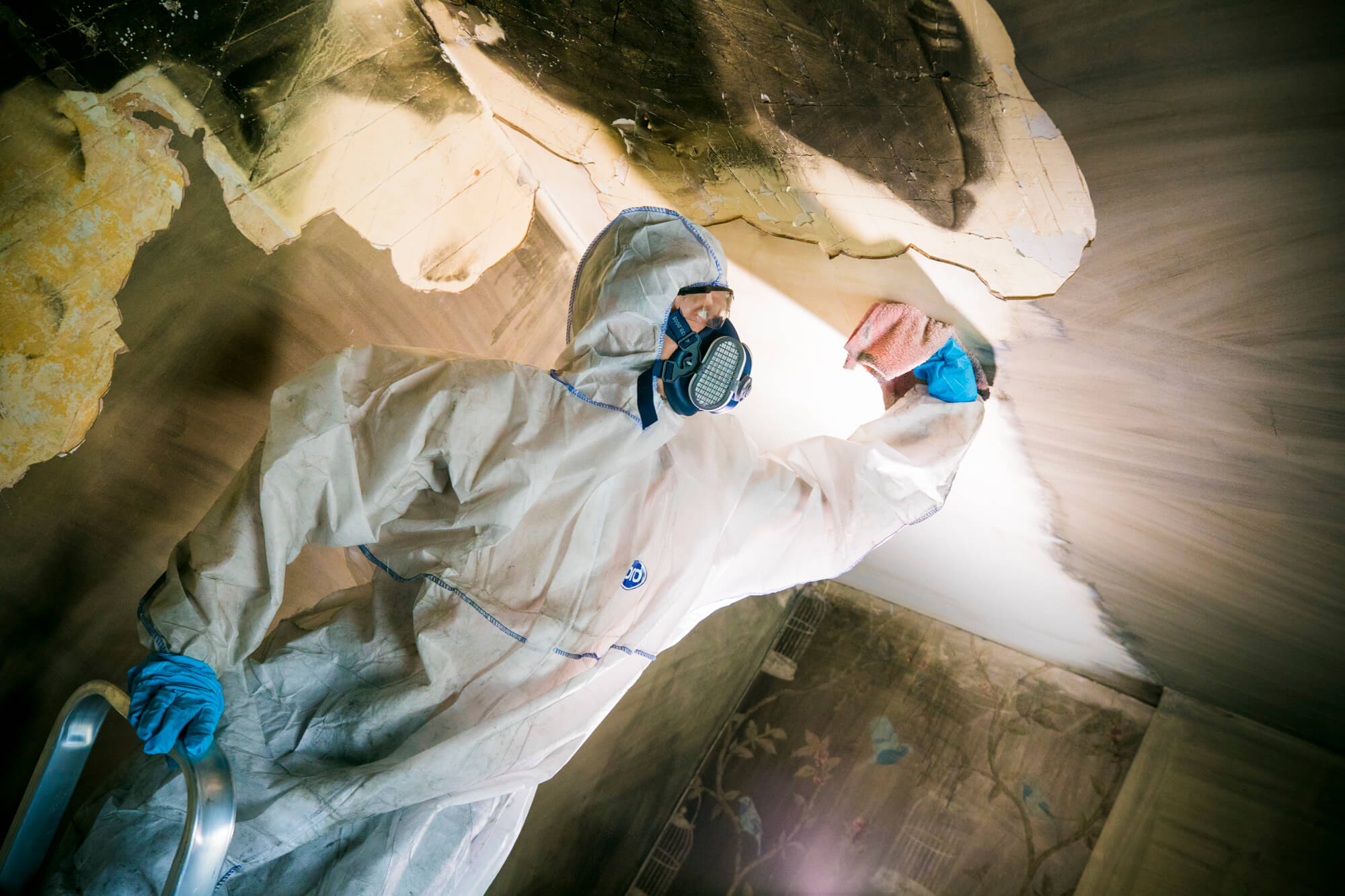 Ideal Response technician removing soot