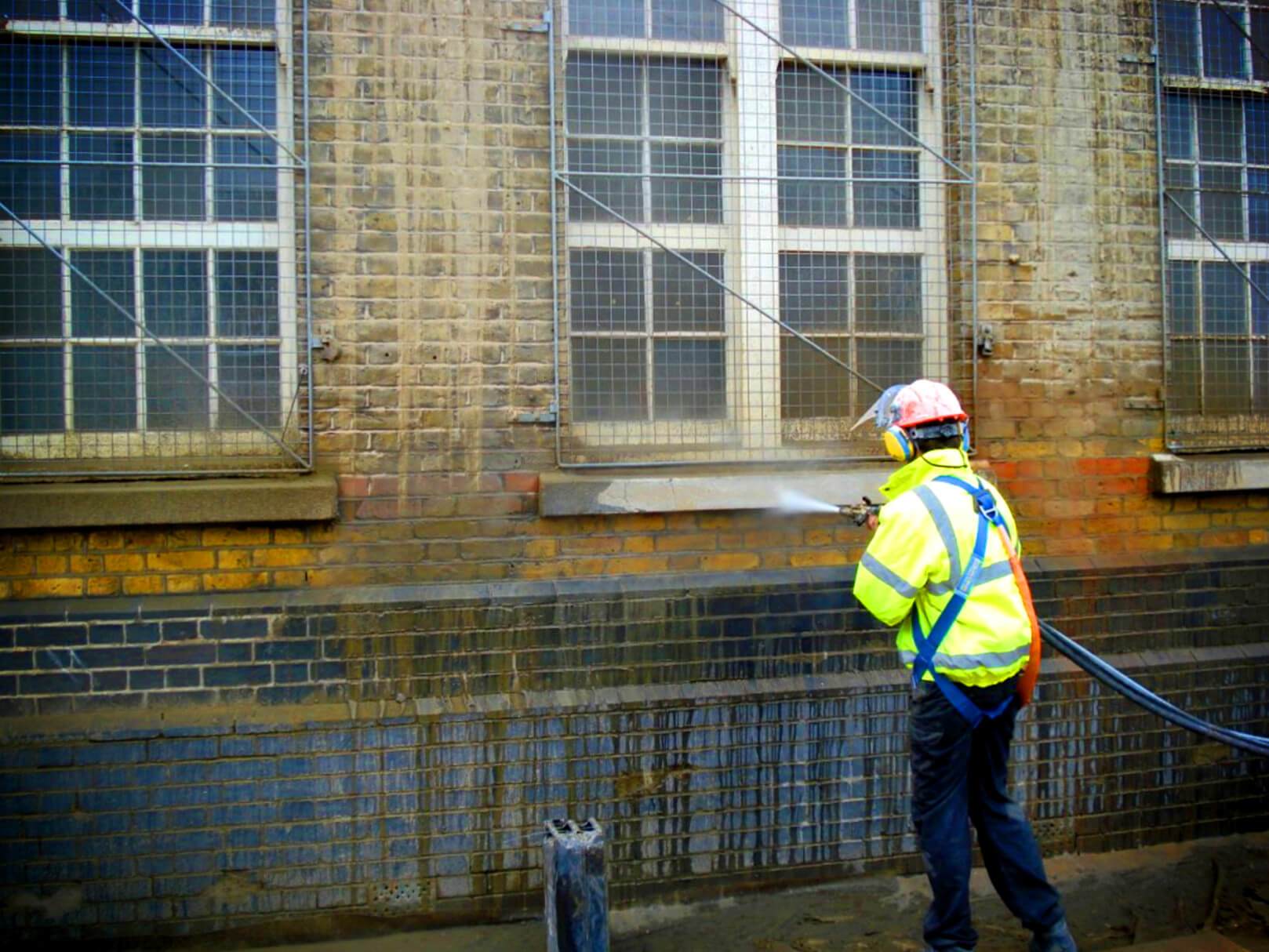 Ideal Response Technician Conducting Industrial Cleaning