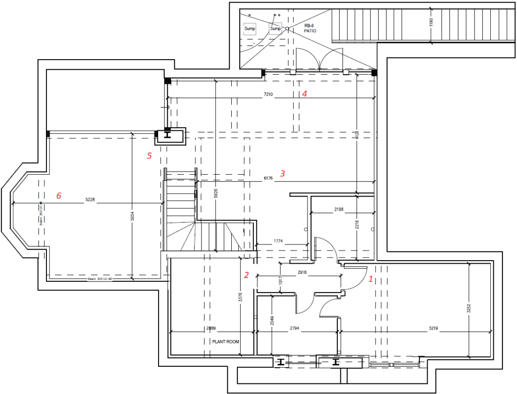 Floor Plan of a Property's Basement in South West London