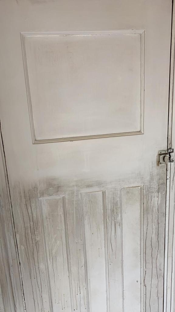 fire damage cleaning soot door