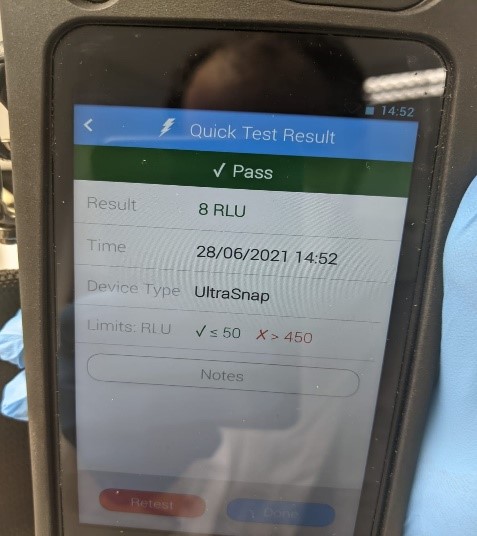 Relative Light Units (RLU) After