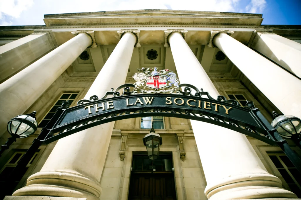 Exterior of the Law Society listed building in London.