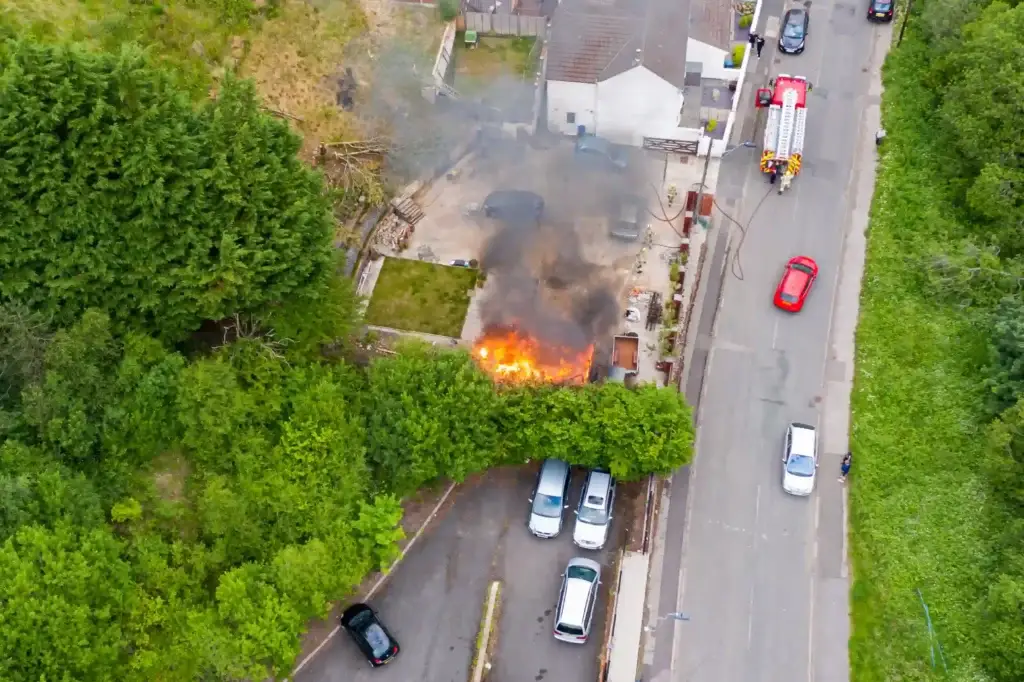 Large fire on domestic site - fire damage restoration blog