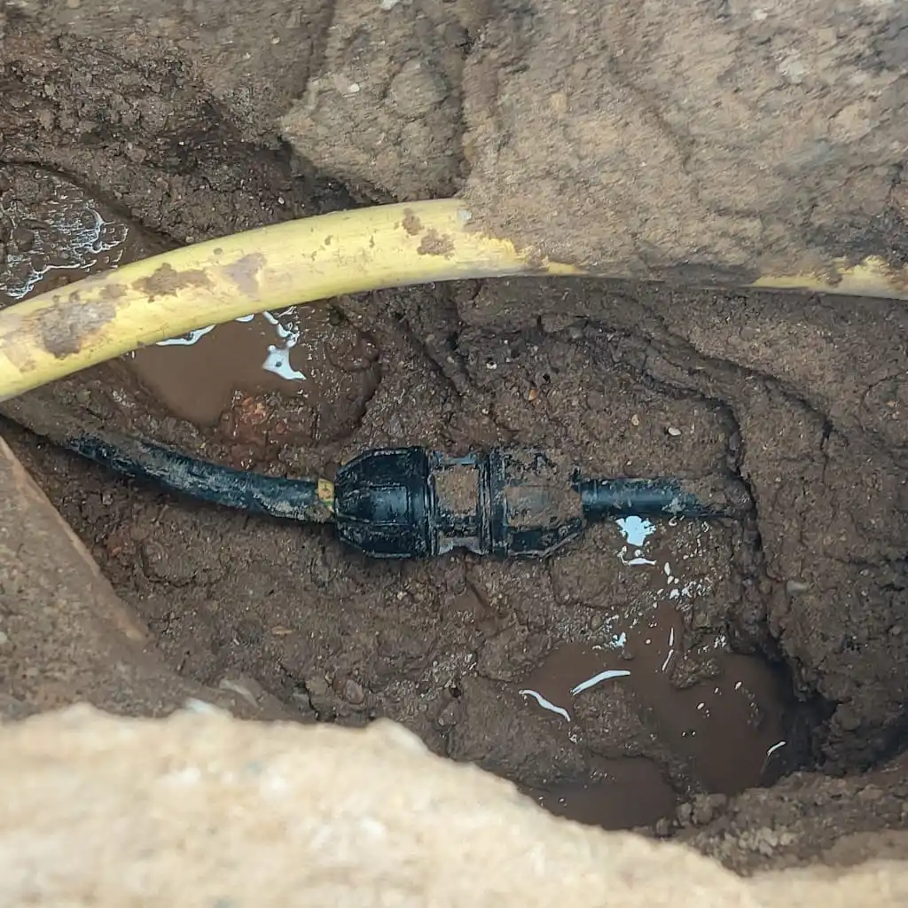 Leaking pipe underground
