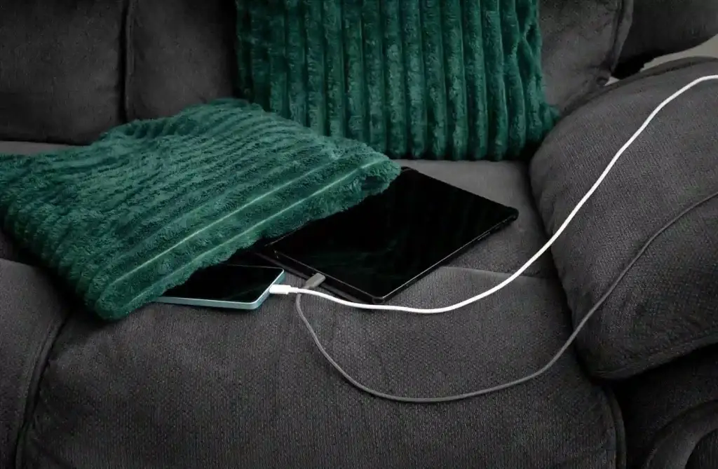 Mobile phone and tablet on charge