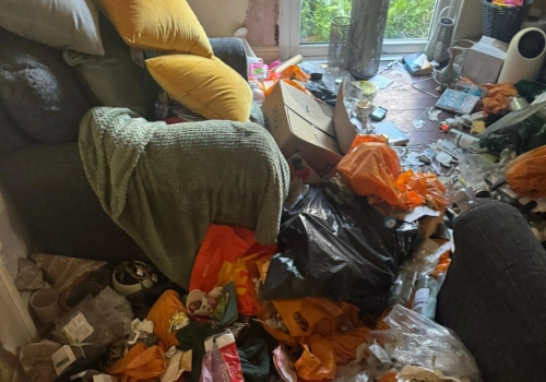 Hoarder cleaning in London - before