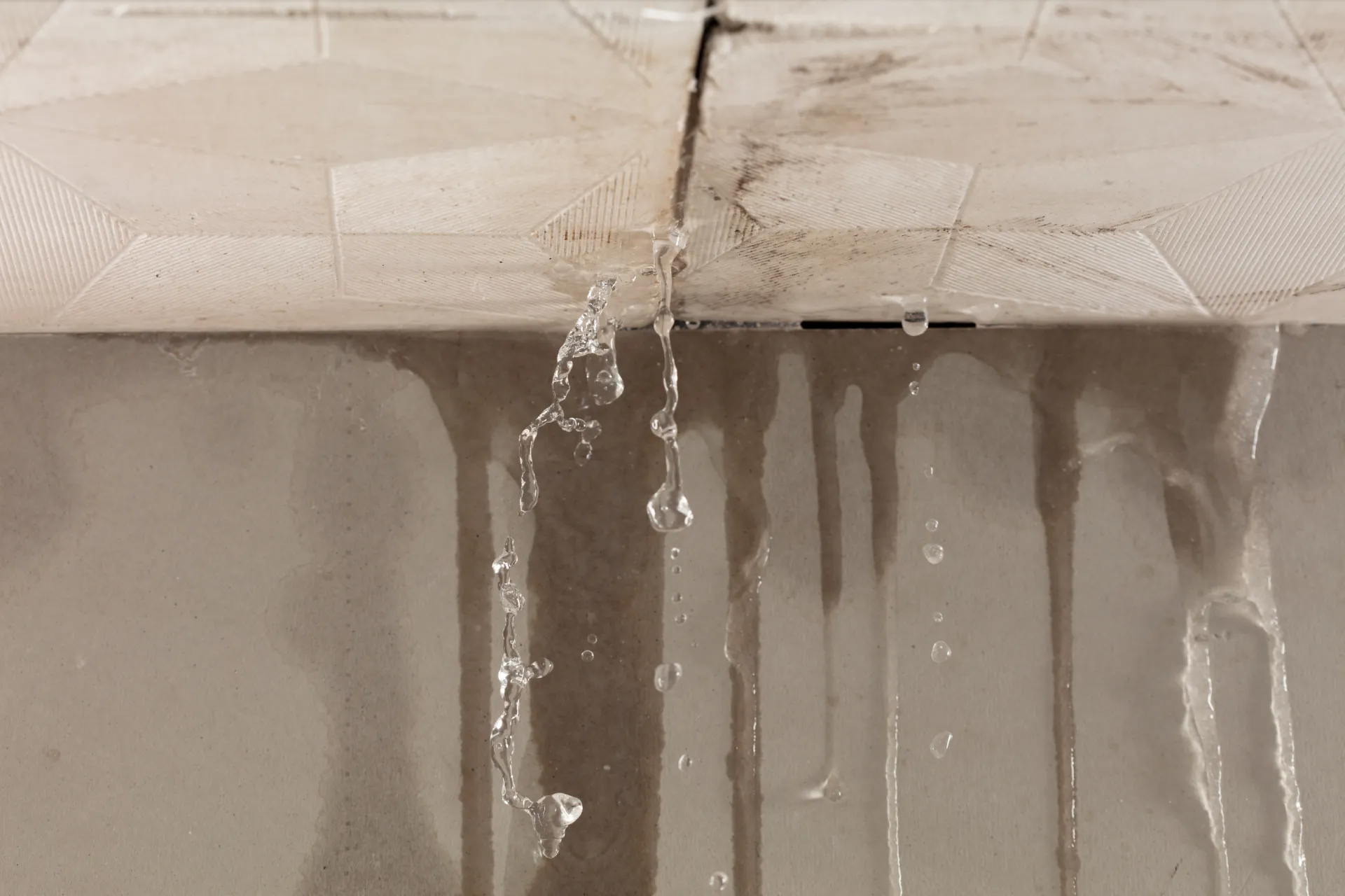 Water leaking from ceiling