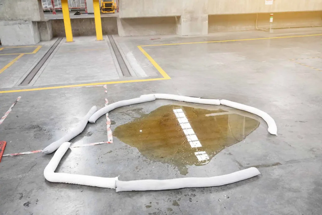 Oil spill in hospital.