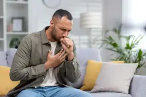 Man with respiratory issue from from mould.