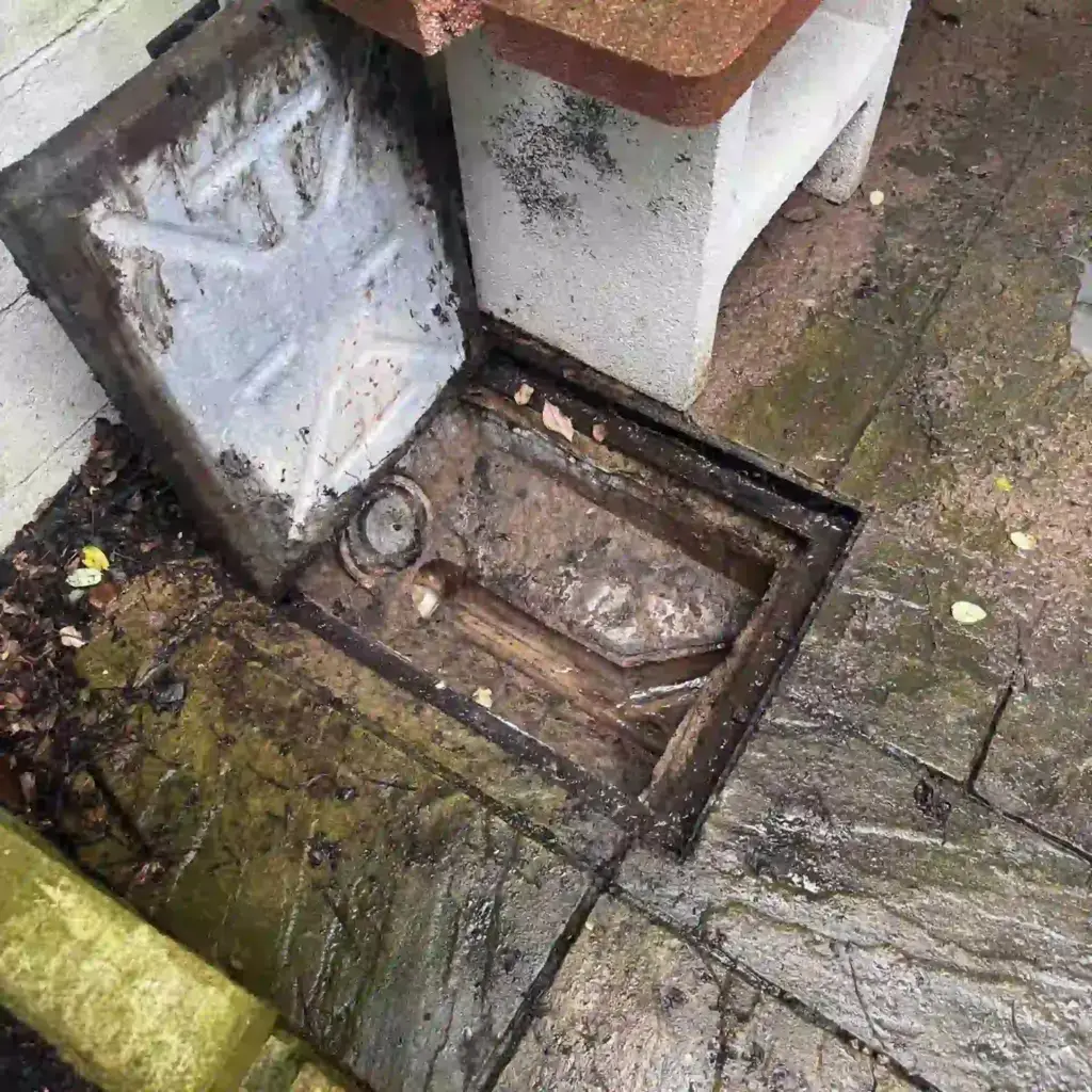 Drain that caused a sewage spill.
