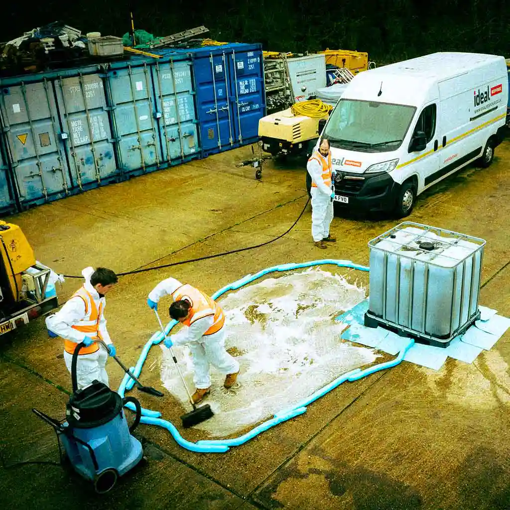 Commercial oil spill clean-up.