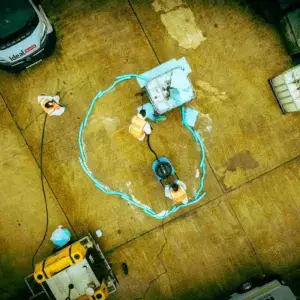 Sorbent barrier for oil spill.