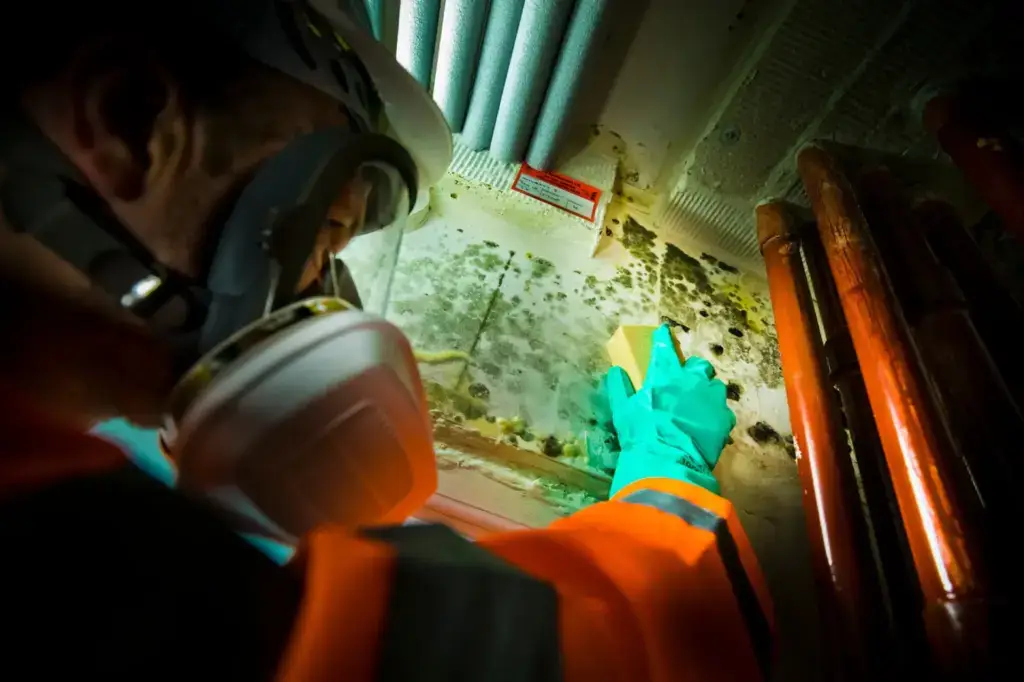 Ideal Response technician removing mould