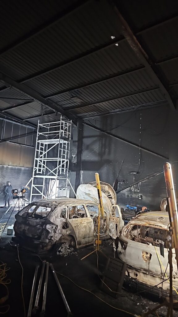 Fire damaged commercial unit.