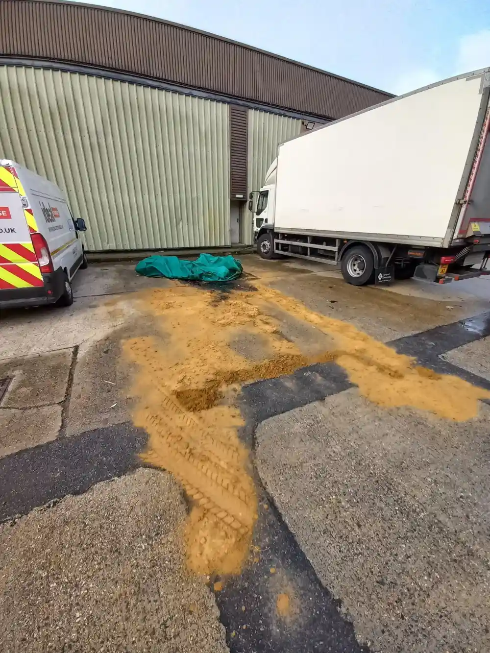 Cennox oil spill before remediation.
